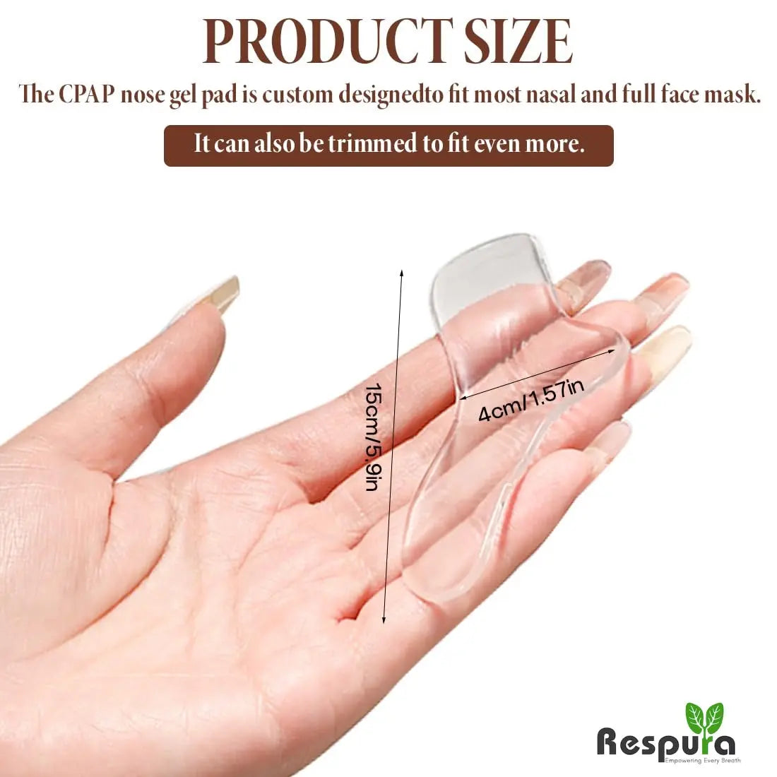 Compatible CPAP Nasal Gel Pads – Replacement Liners for CPAP Masks Respura