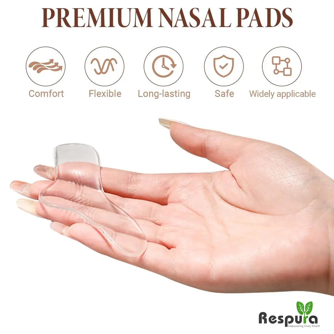 Compatible CPAP Nasal Gel Pads – Replacement Liners for CPAP Masks Respura