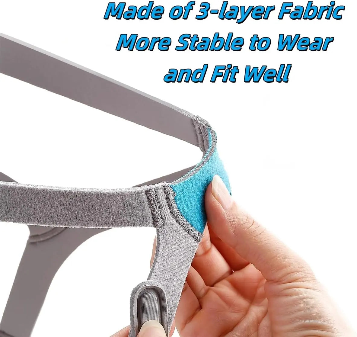 Replacement Headgear Strap for AirFit F30 with Magnetic Clips – Compatible with ResMed AirFit F30 Respura