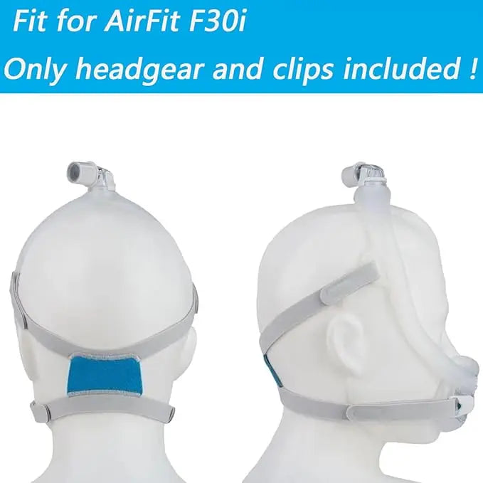 Replacement Headgear Strap for AirFit F30i / X30i with Magnetic Clips – Compatible with ResMed AirFit F30i / X30i Respura